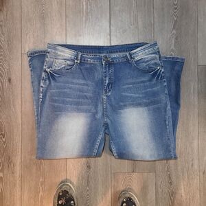 Source Unknown Distressed Blue Boyfriend Jeans